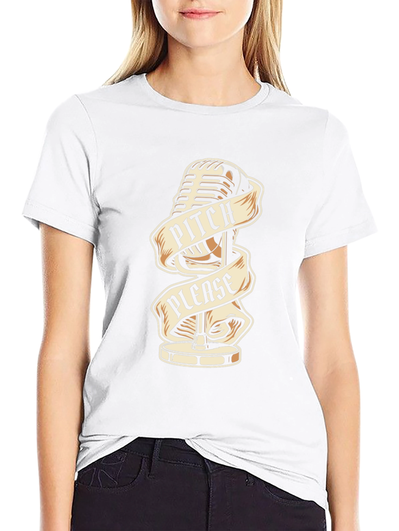 Pitch Please Microphone Graphic Tee