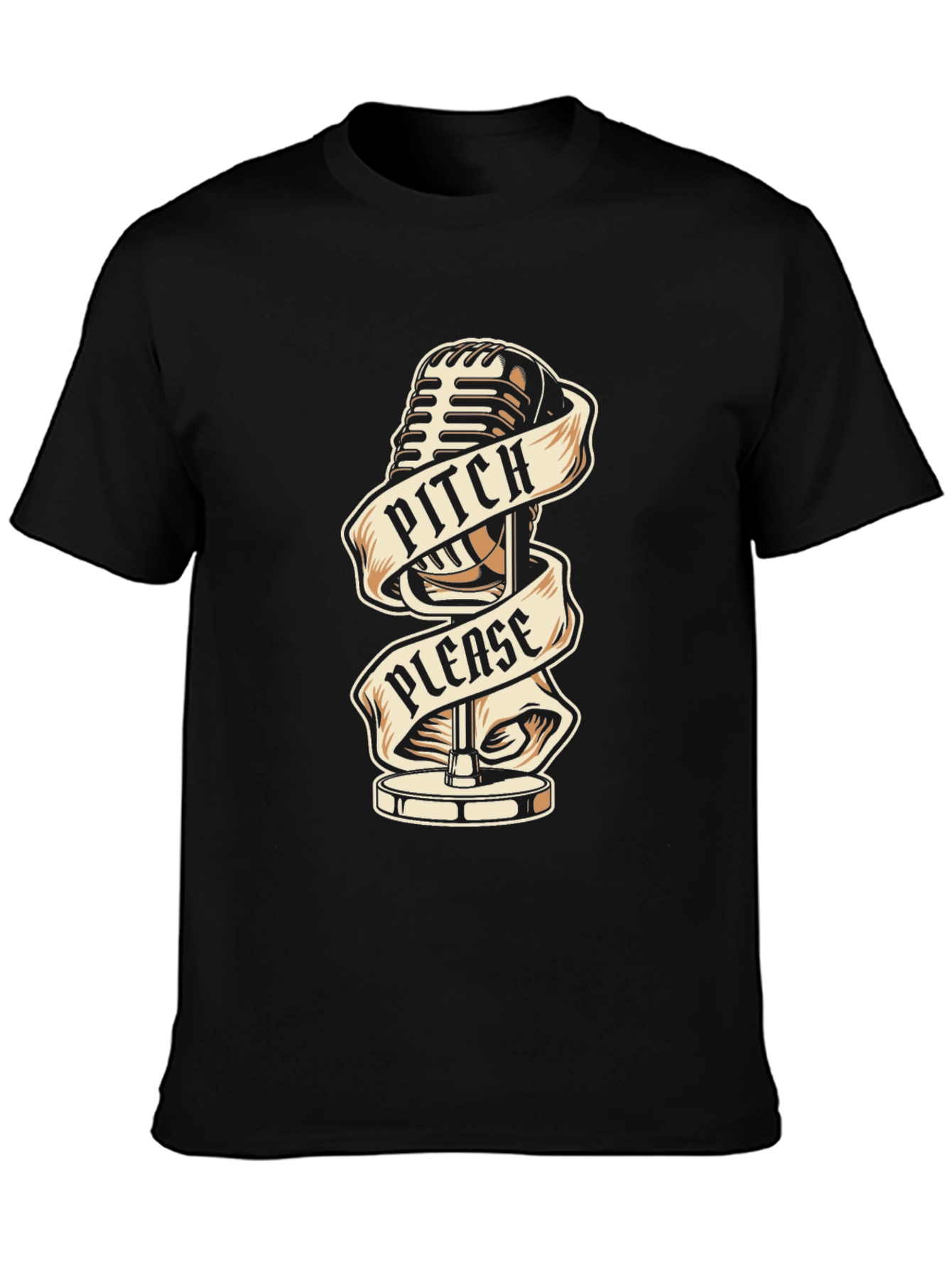 Pitch Please Microphone Graphic Tee