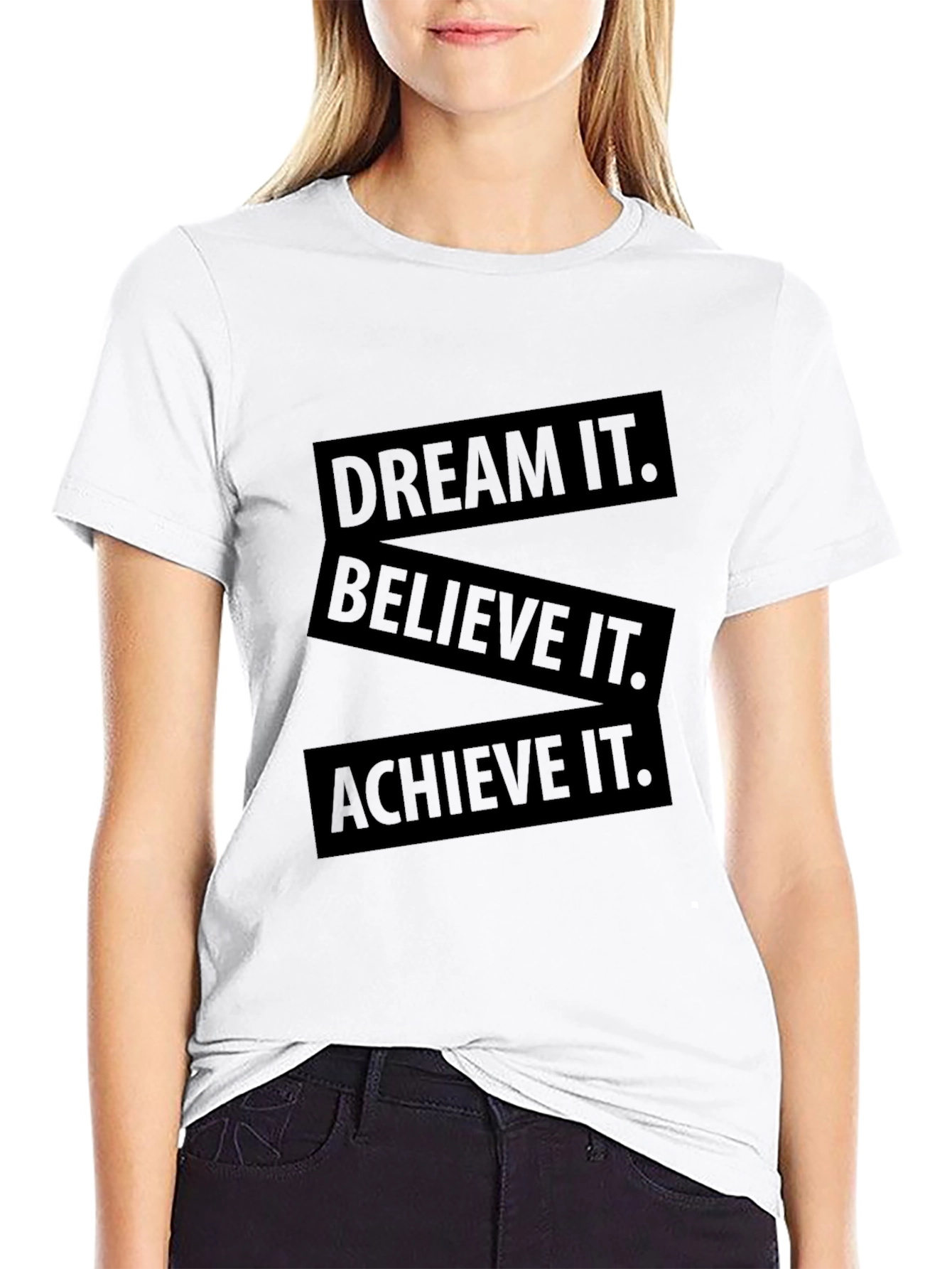 Motivational T-Shirt - Dream Believe Achieve
