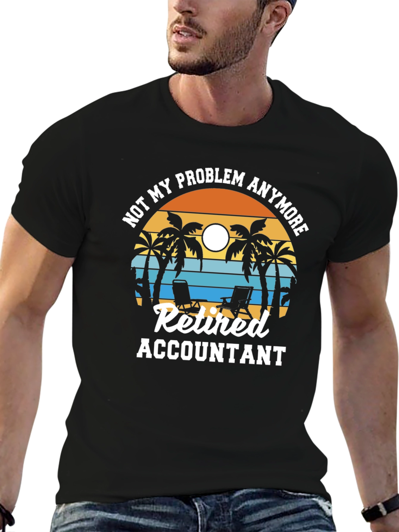 Retired Accountant Tropical Graphic T-Shirt