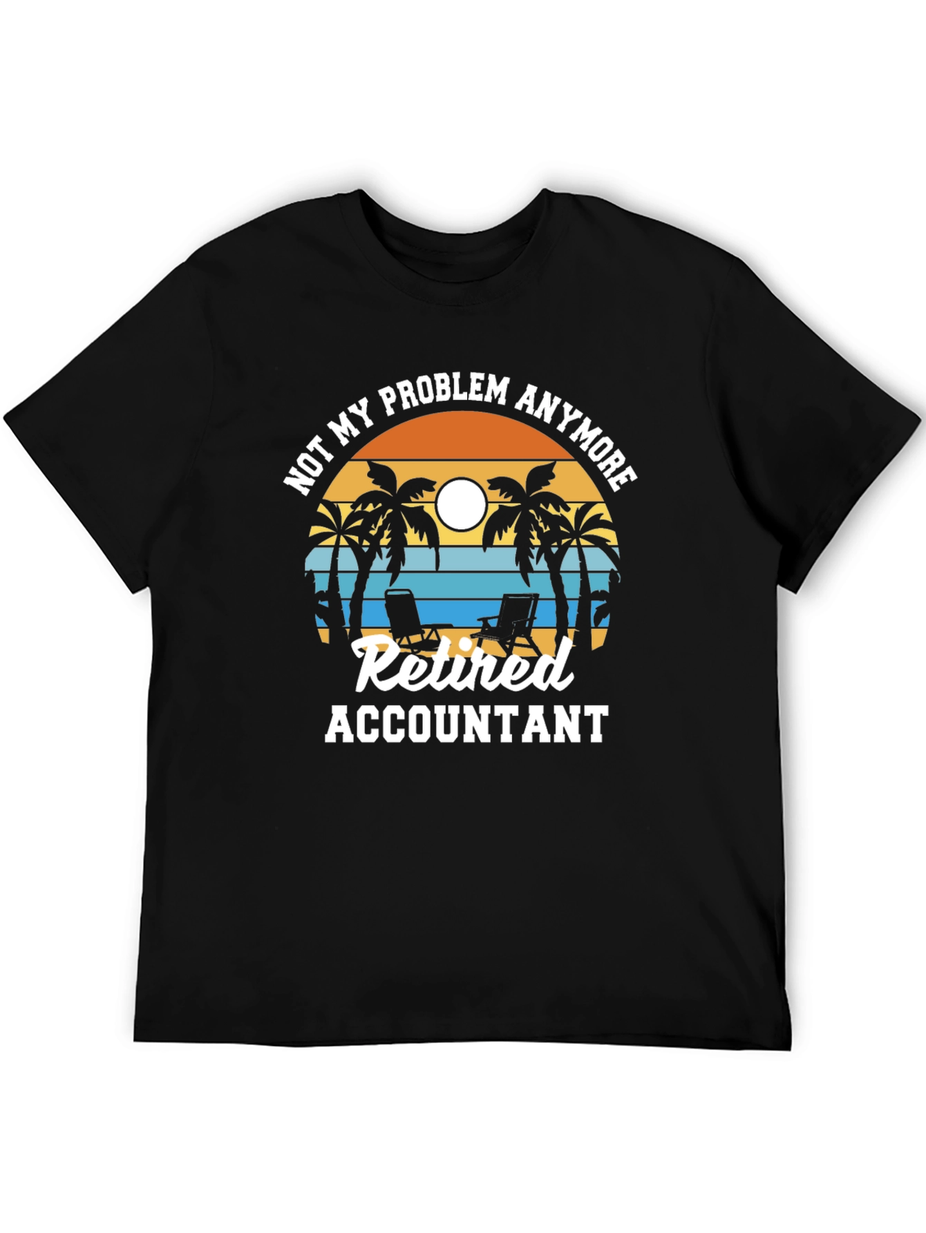 Retired Accountant Tropical Graphic T-Shirt