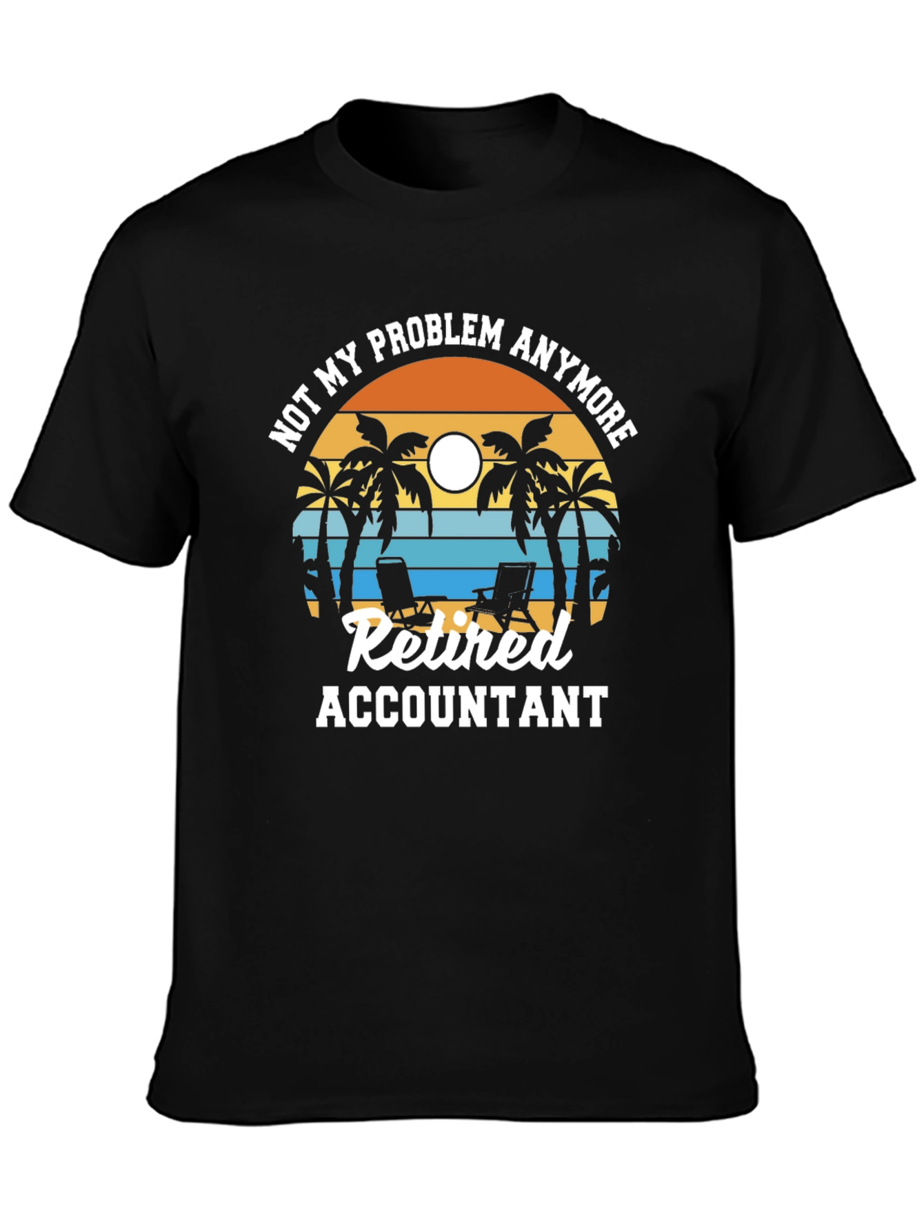 Retired Accountant Tropical Graphic T-Shirt