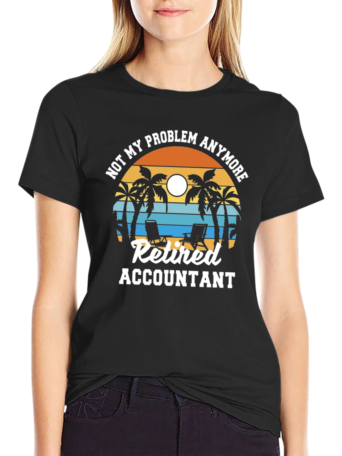 Retired Accountant Tropical Graphic T-Shirt