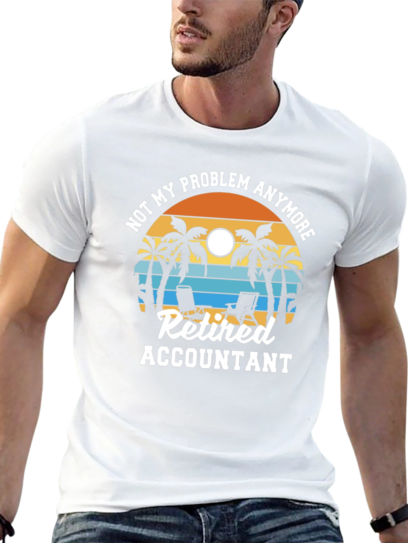 Retired Accountant Tropical Graphic T-Shirt