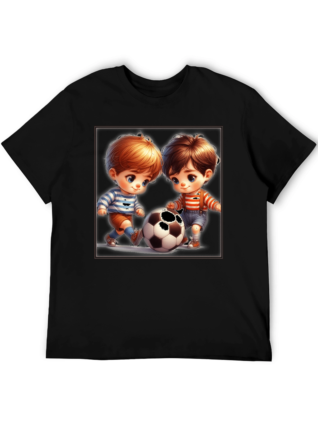 Cute Cartoon Kids Soccer T-Shirt