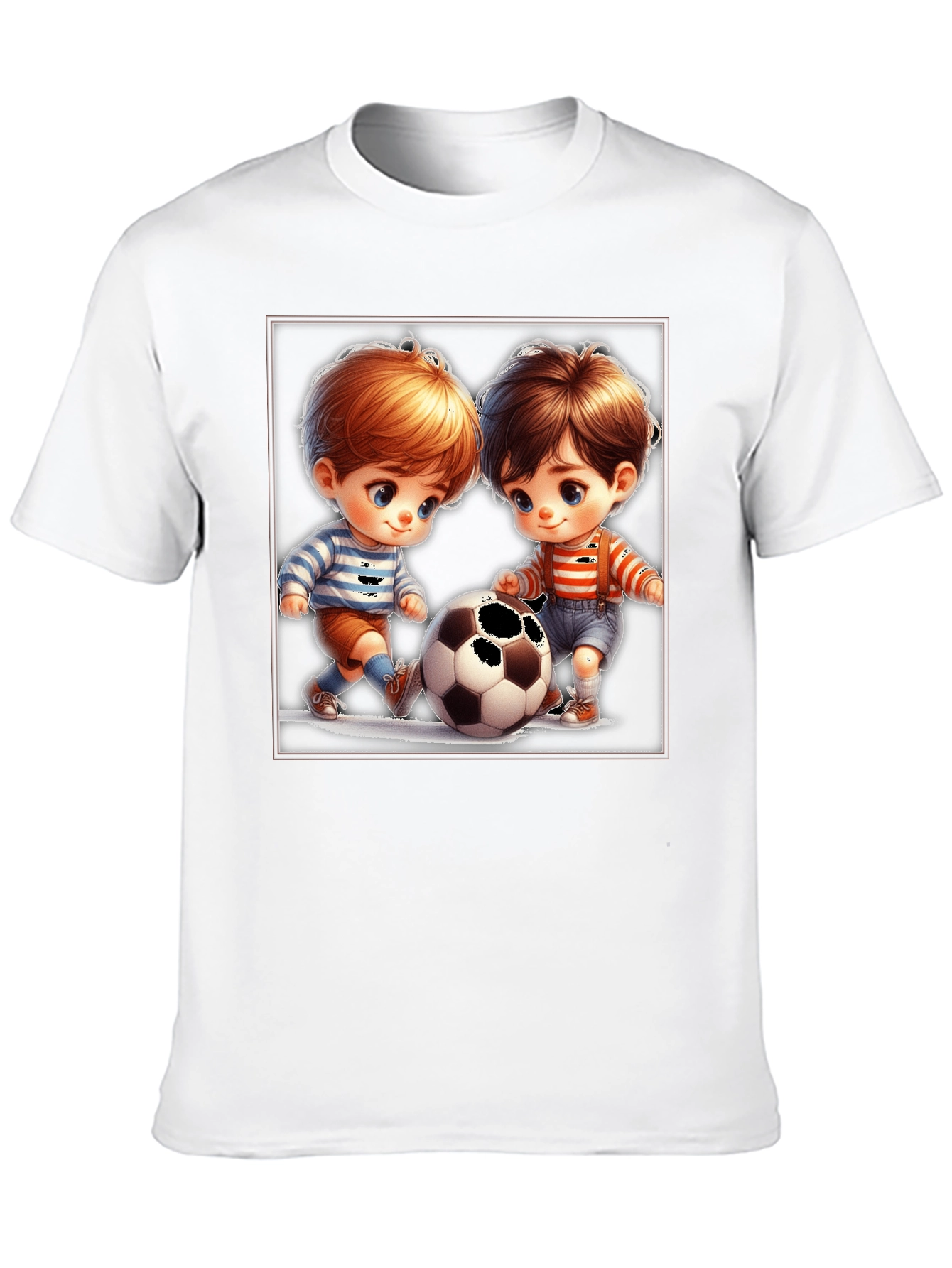 Cute Cartoon Kids Soccer T-Shirt