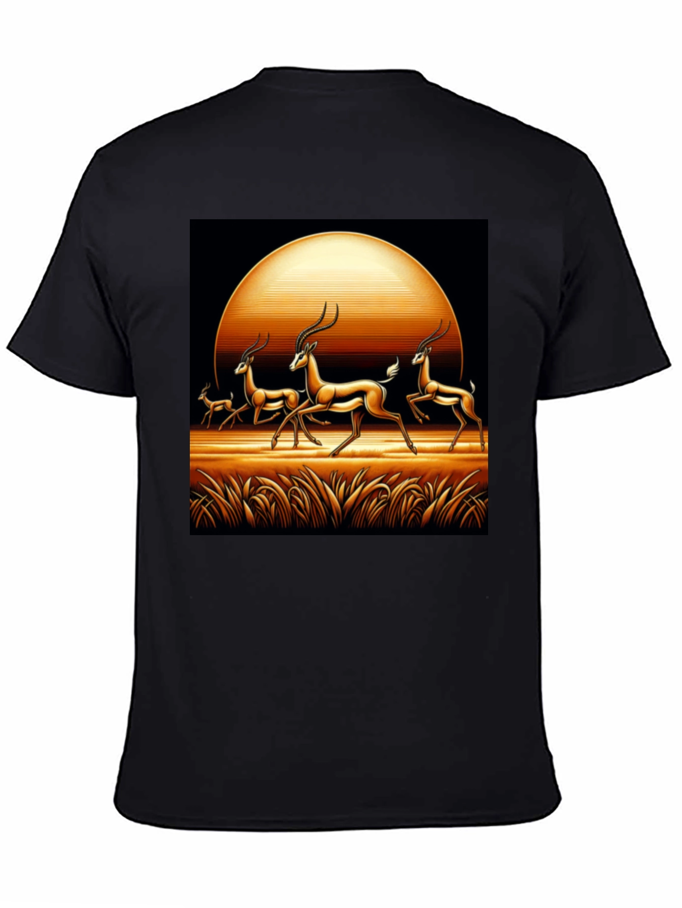Antelope Sunset Black Graphic Tee