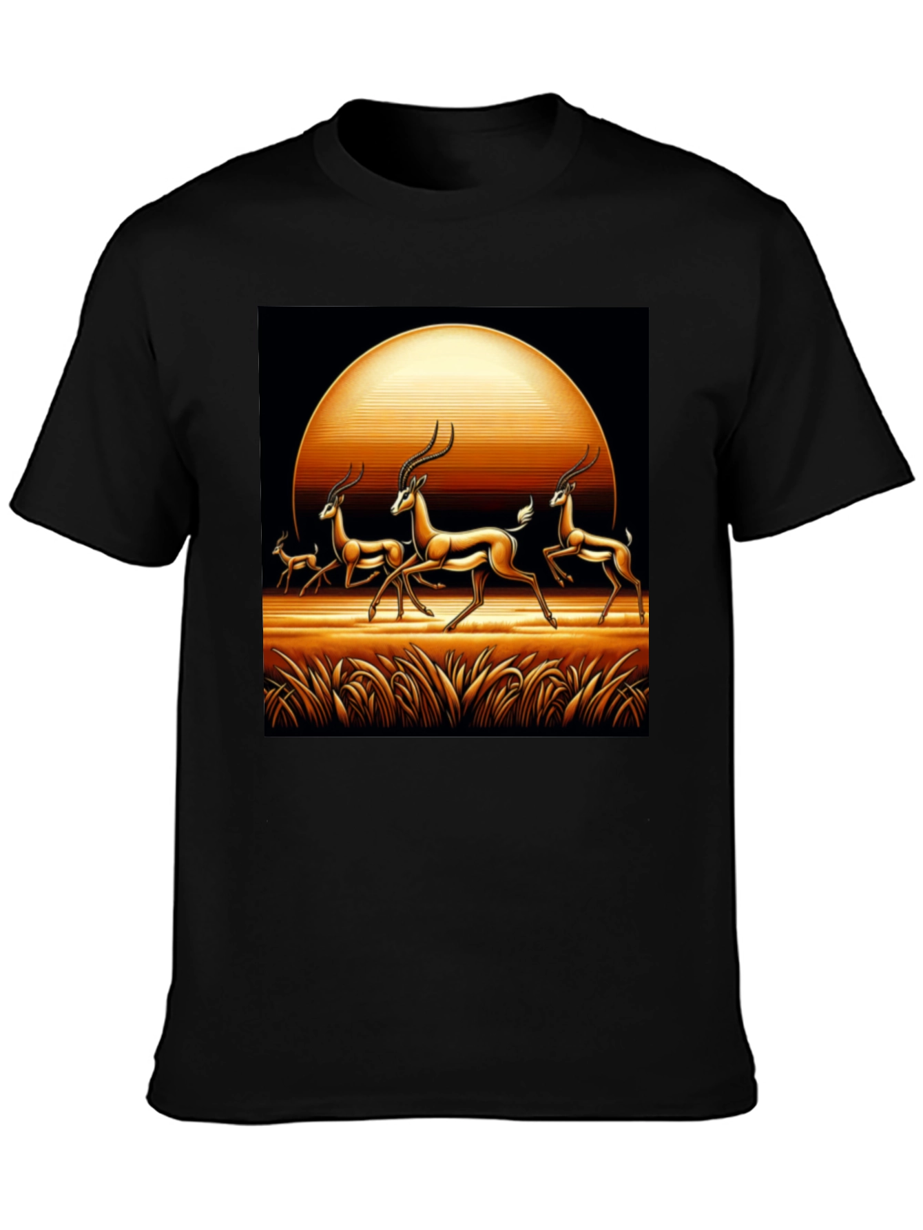 Antelope Sunset Black Graphic Tee