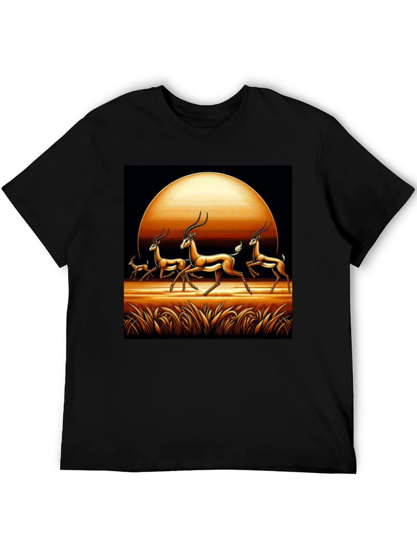 Antelope Sunset Black Graphic Tee