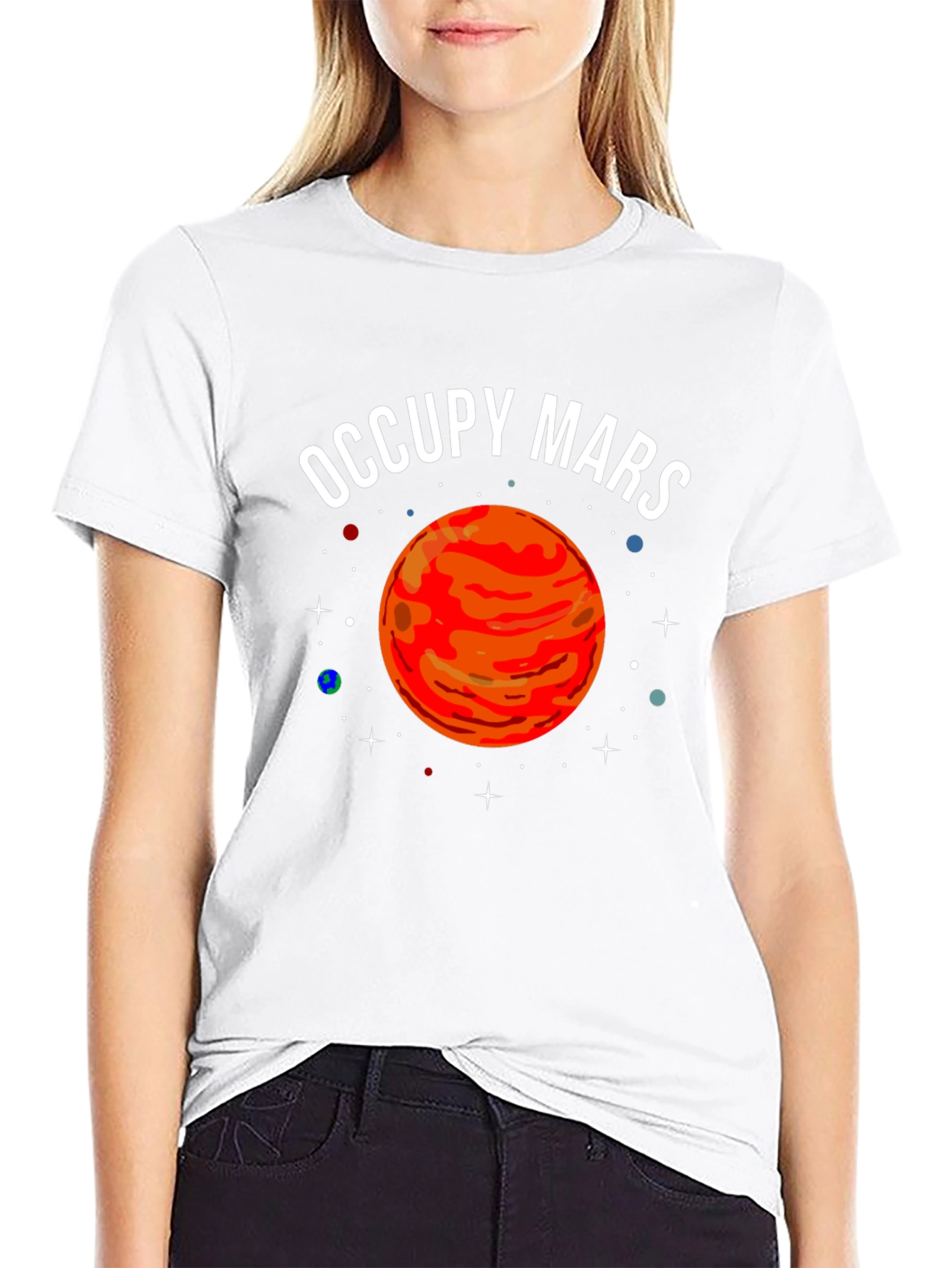 Occupy Mars Graphic T-Shirt - Space Exploration Tee
