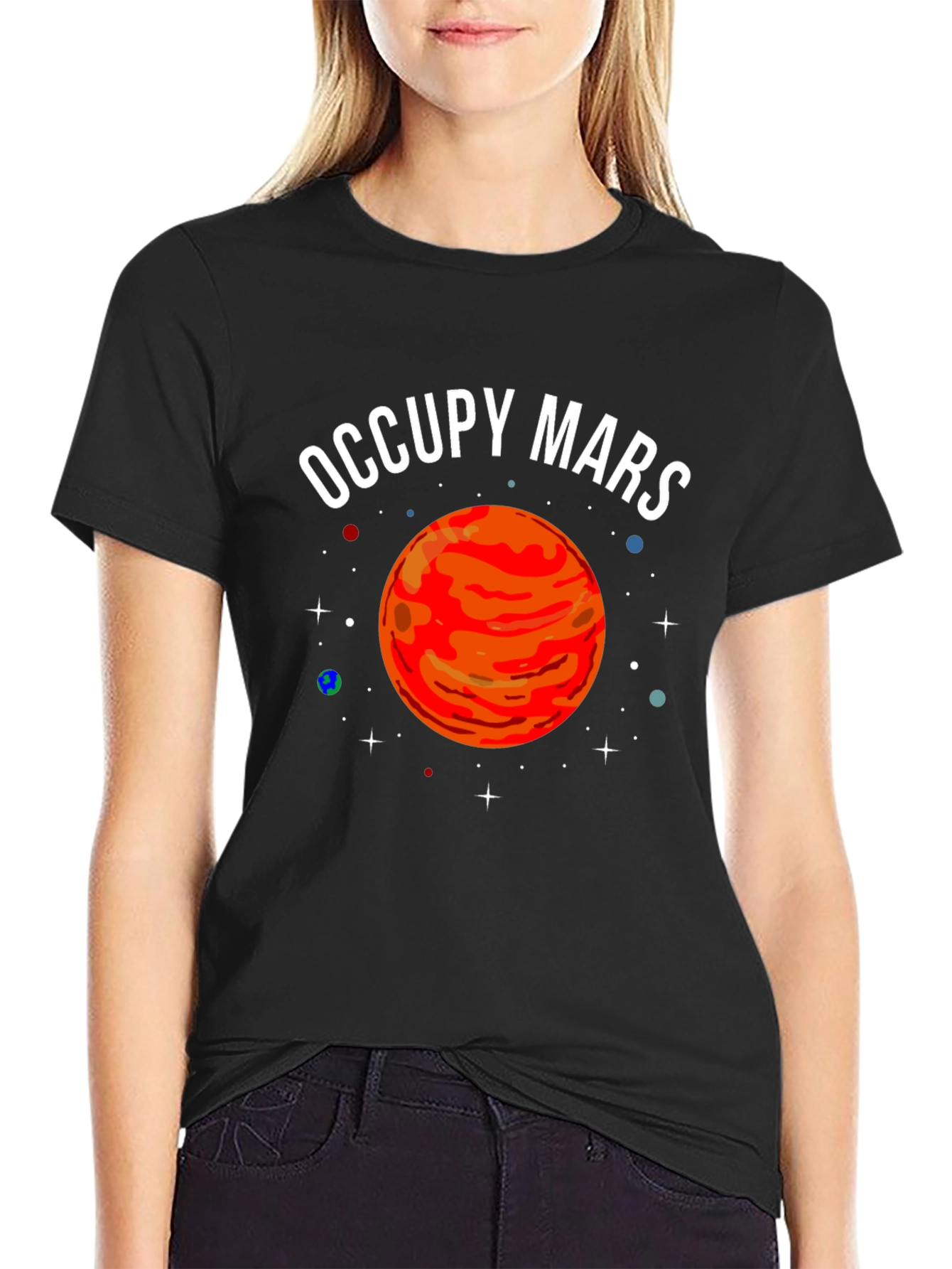 Occupy Mars Graphic T-Shirt - Space Exploration Tee