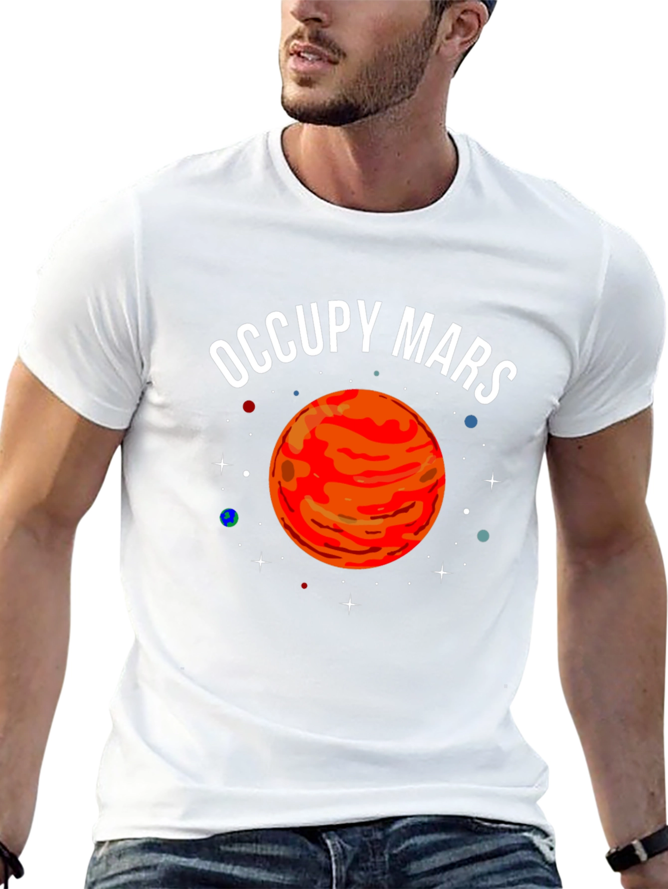 Occupy Mars Graphic T-Shirt - Space Exploration Tee