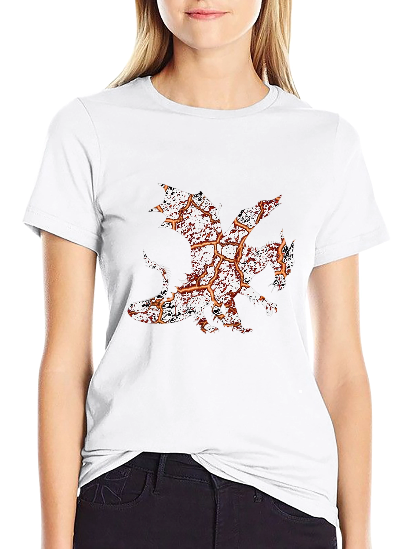 Dragon Graphic Print Tee - Mens Black T-Shirt