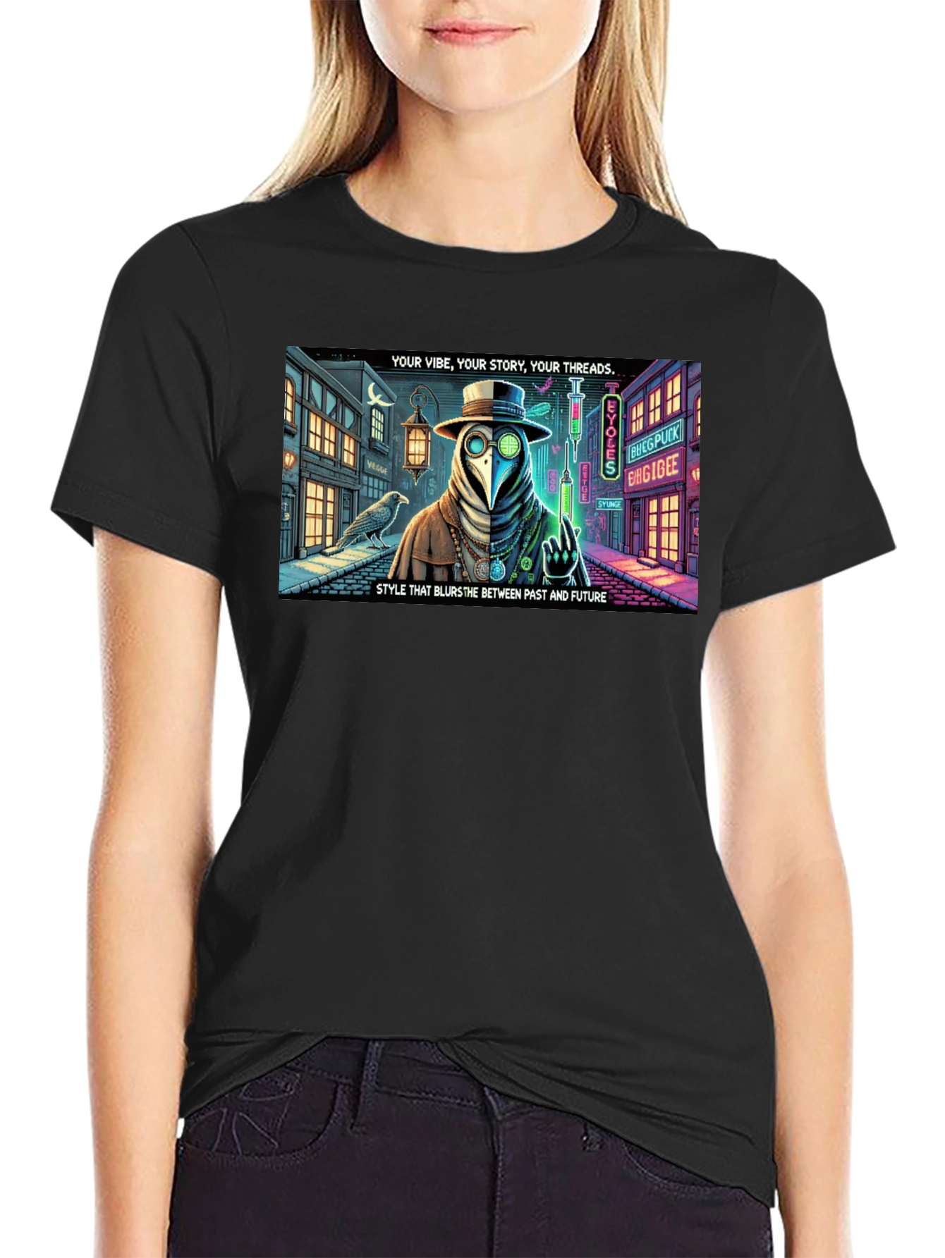 Steampunk Plague Doctor T-Shirt: Blurring Past and Future