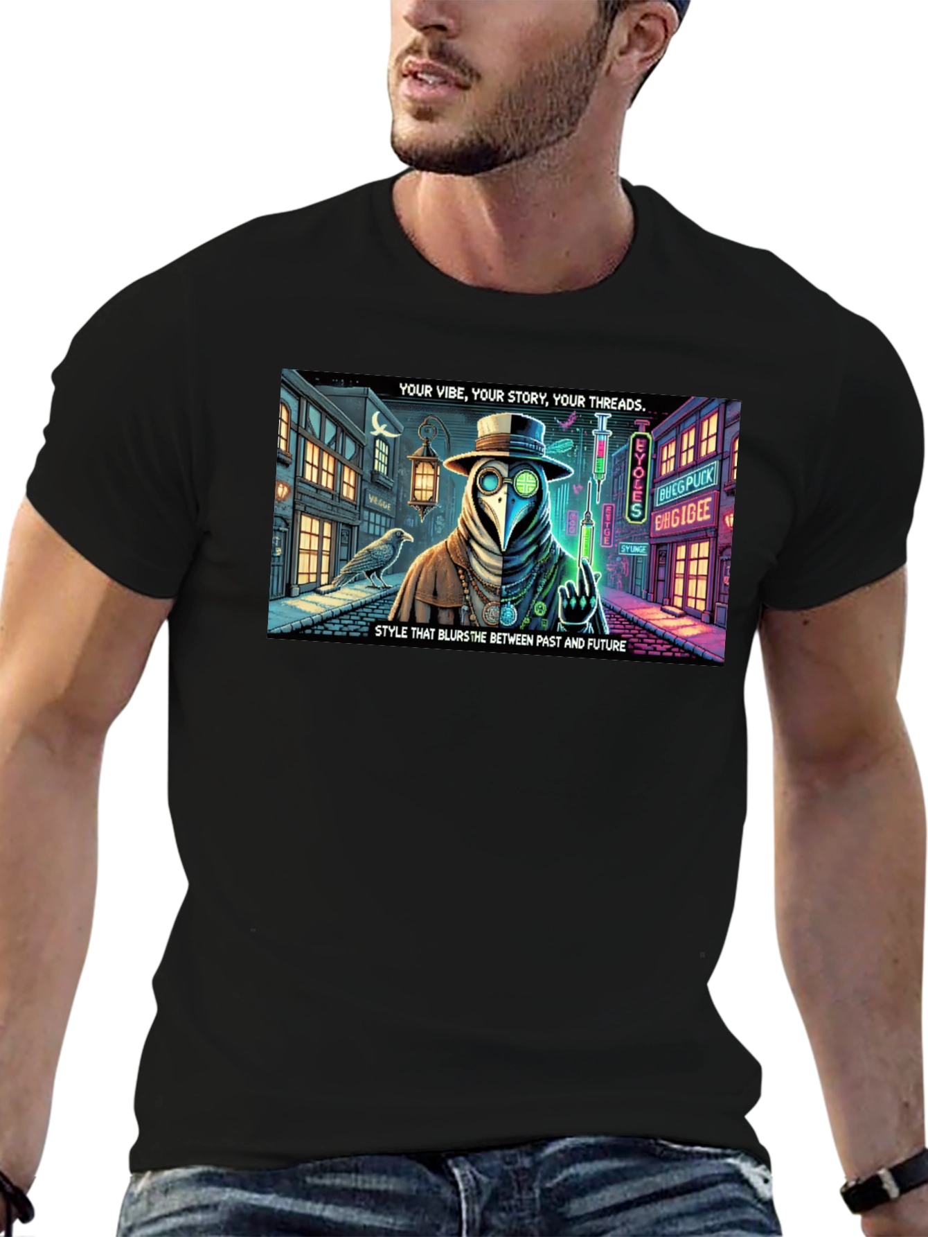 Steampunk Plague Doctor T-Shirt: Blurring Past and Future