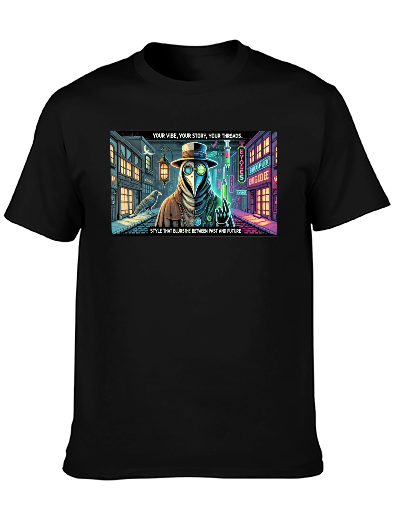 Steampunk Plague Doctor T-Shirt: Blurring Past and Future