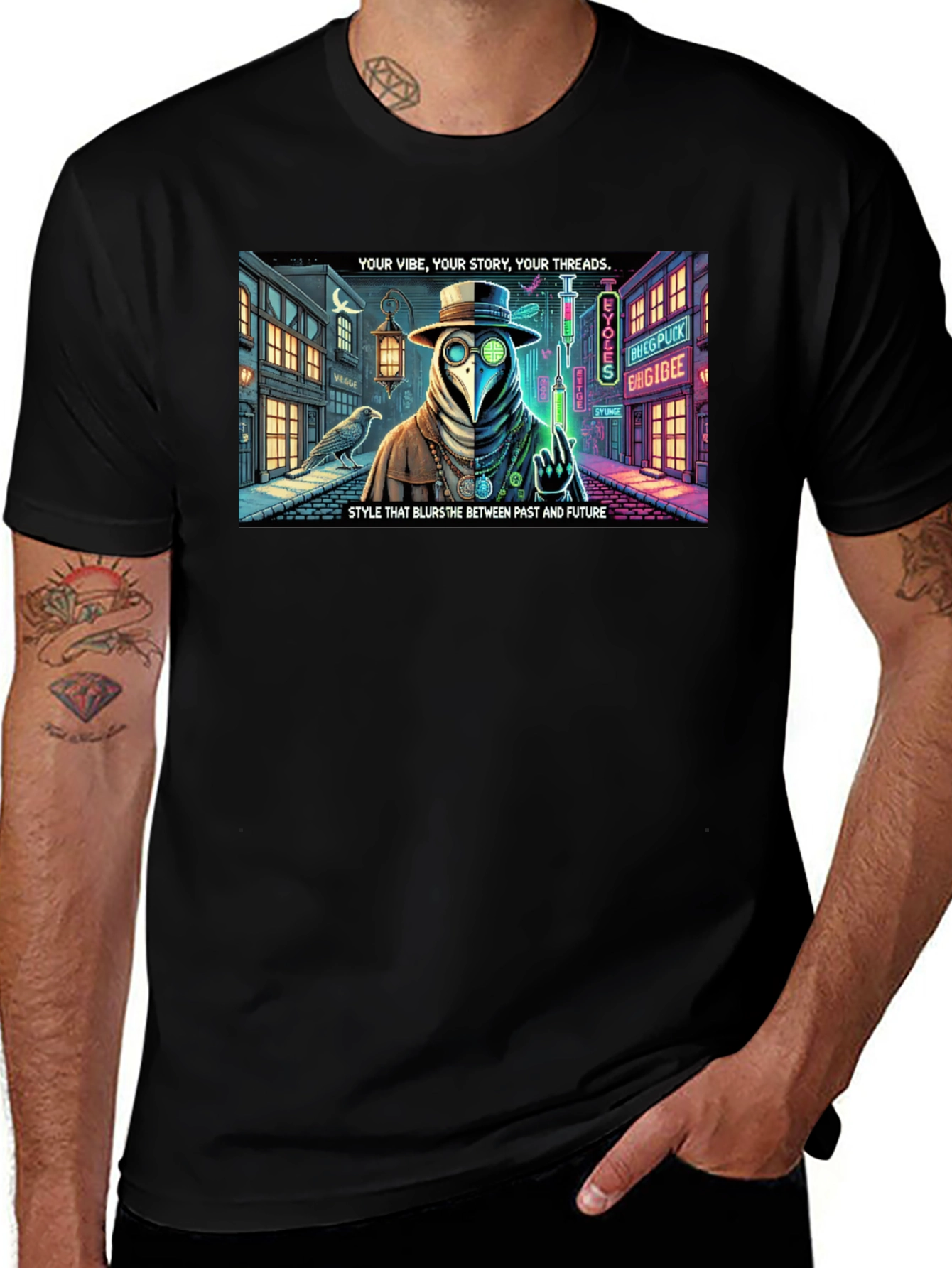 Steampunk Plague Doctor T-Shirt: Blurring Past and Future