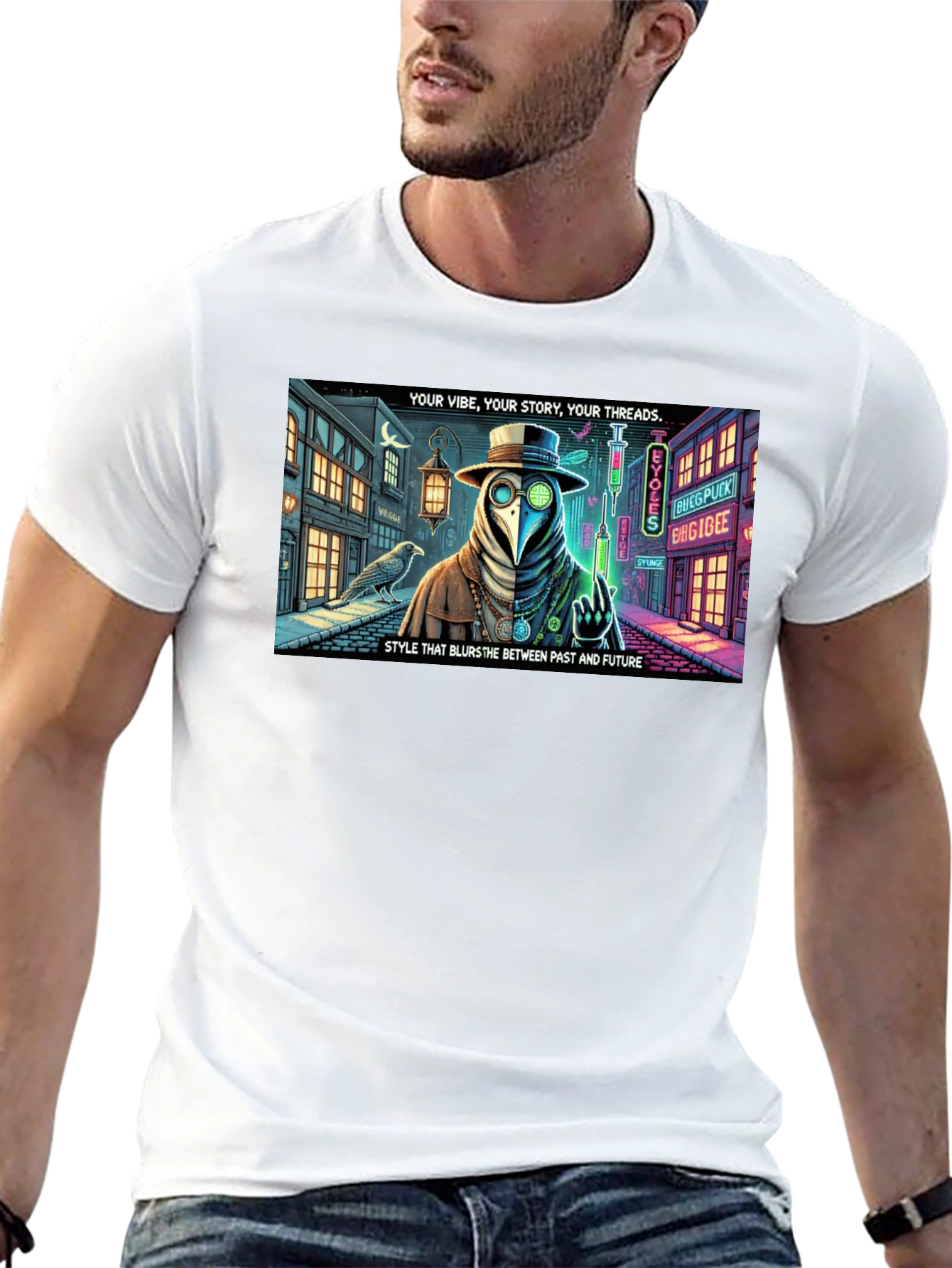 Steampunk Plague Doctor T-Shirt: Blurring Past and Future