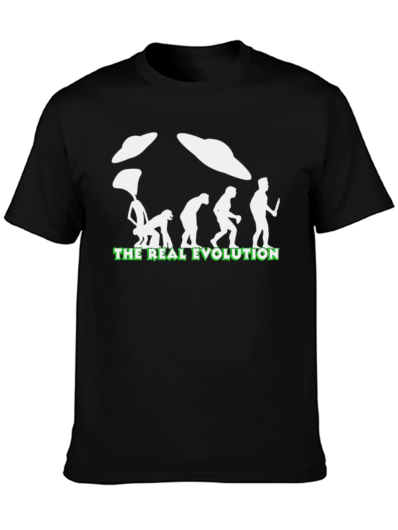 The Real Evolution UFO T-Shirt - Funny Graphic Tee
