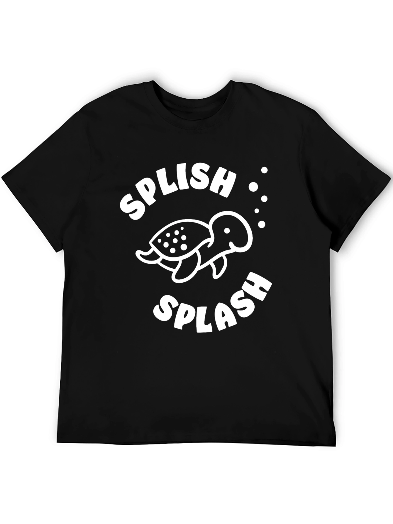 Splish Splash Turtle Graphic Tee - Black