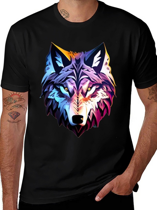 Bold Wolf Graphic Tee - Black