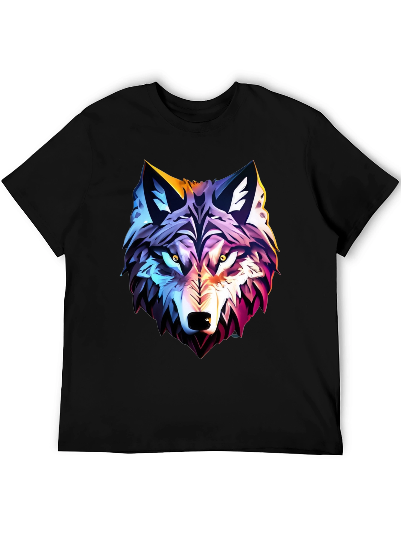 Bold Wolf Graphic Tee - Black