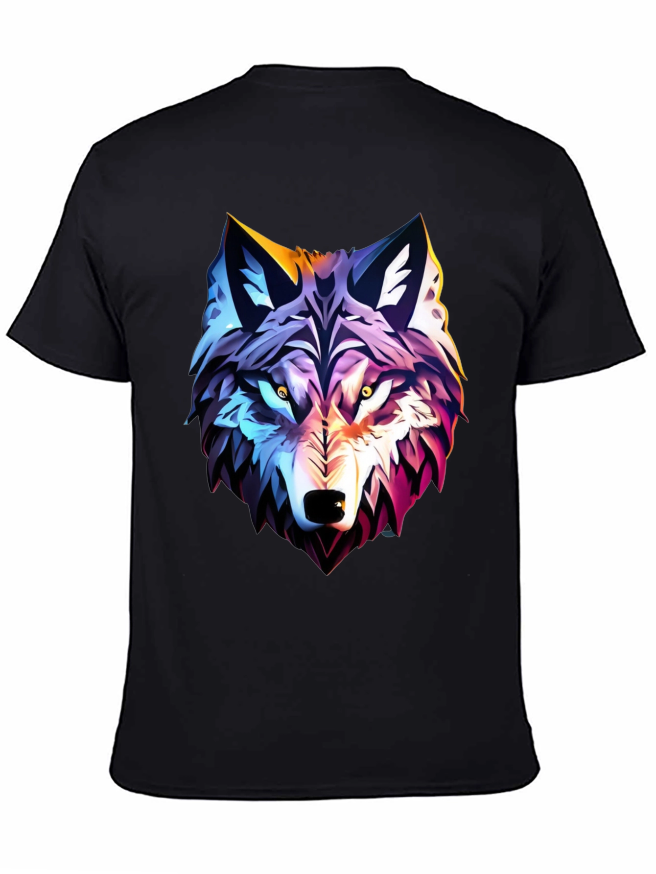 Bold Wolf Graphic Tee - Black