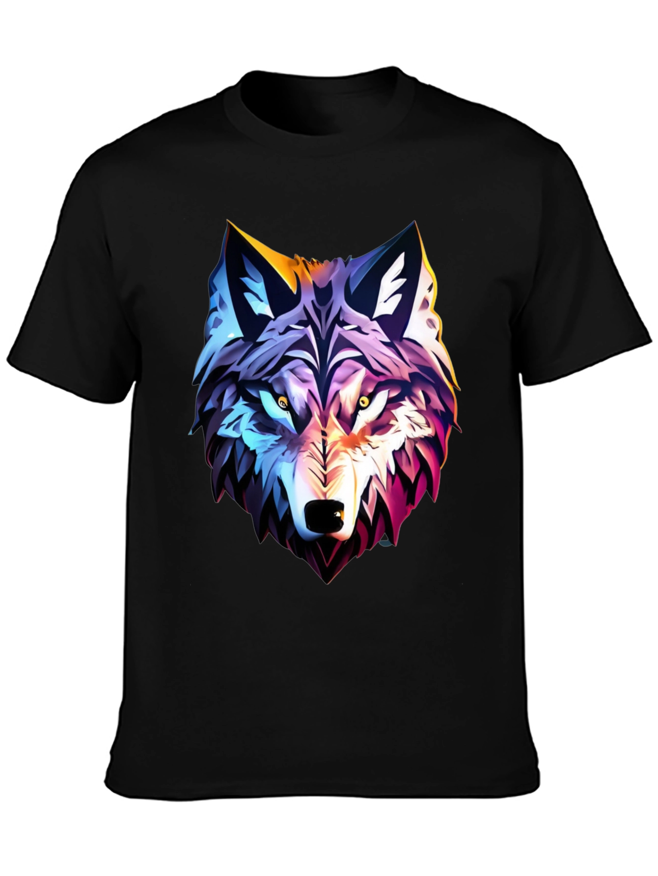 Bold Wolf Graphic Tee - Black