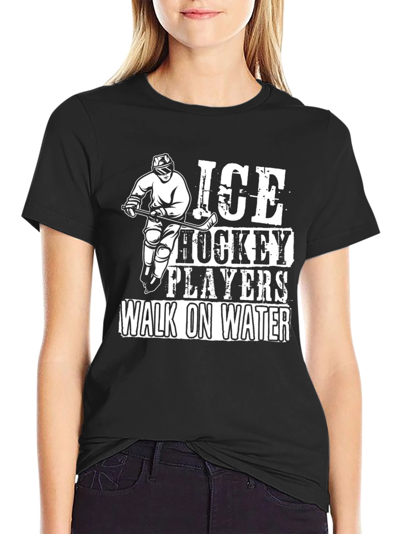 Ice Hockey Player T-Shirt - Walk on Water Tee