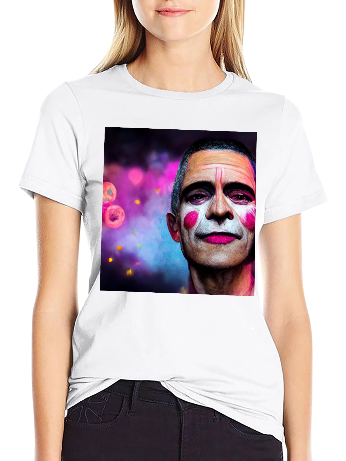 Clown Face Graphic Black T-Shirt