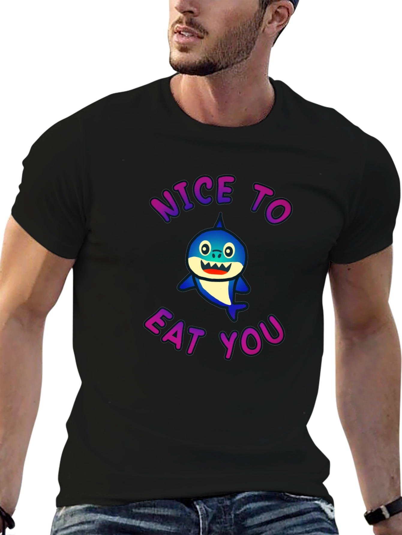 Nice To Eat You Shark Graphic Tee