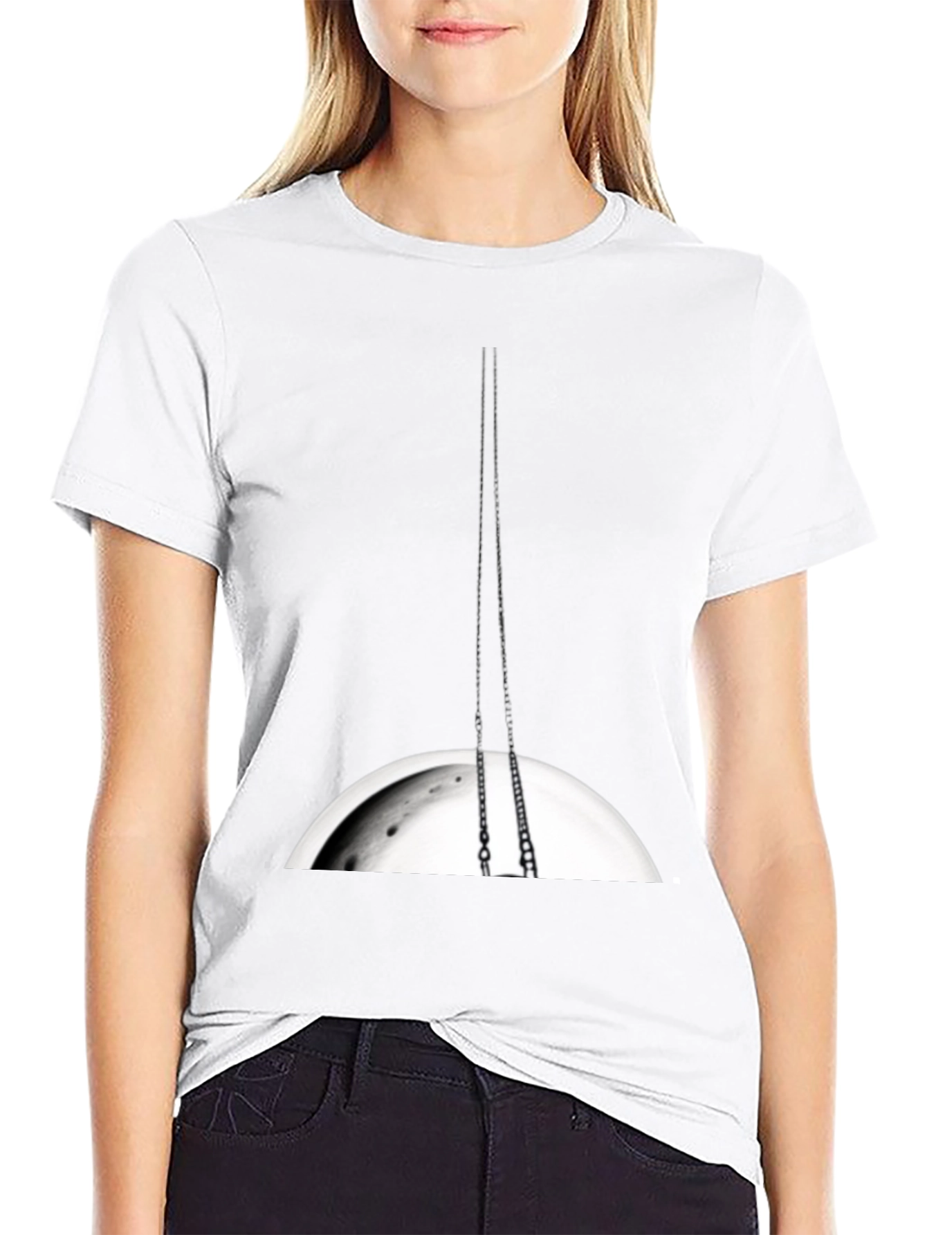 Black Moon Swing Graphic Tee - Casual Comfort