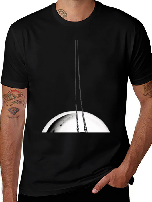 Black Moon Swing Graphic Tee - Casual Comfort
