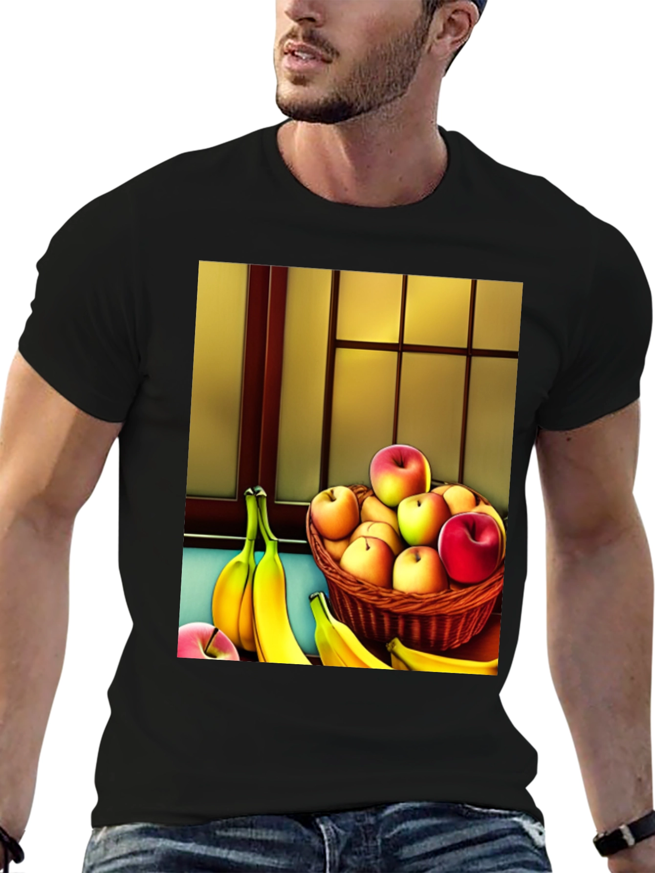 Fruit Still Life T-Shirt - Apples and Bananas