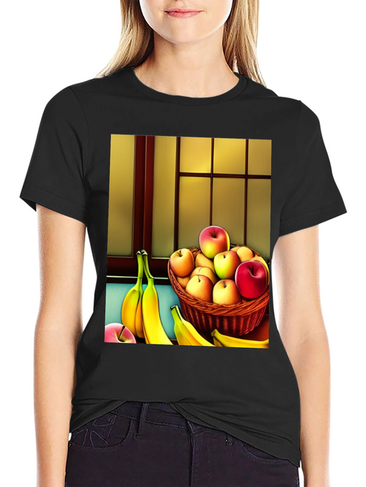 Fruit Still Life T-Shirt - Apples and Bananas