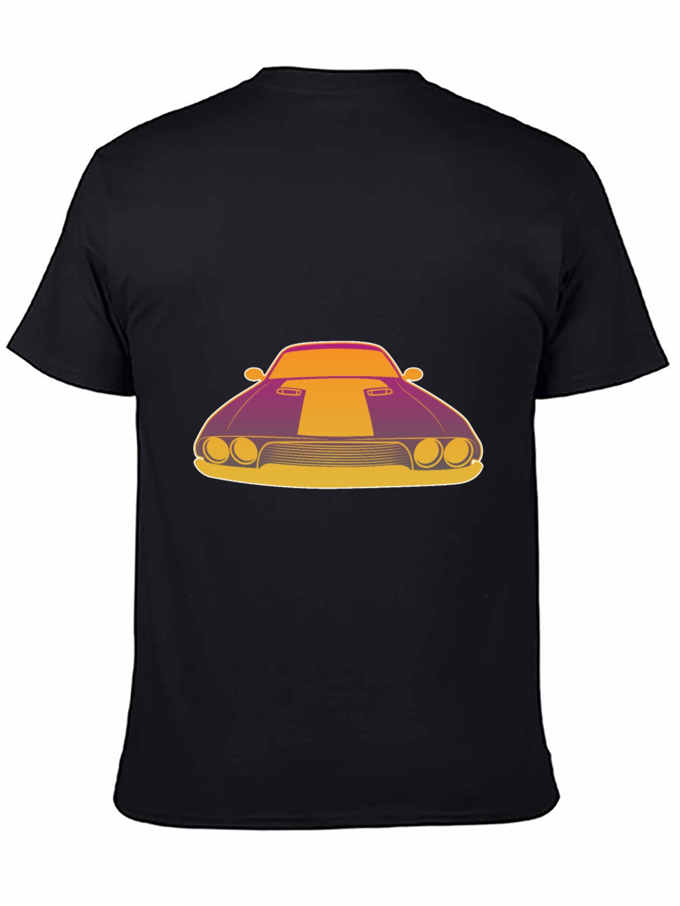 Retro Muscle Car Graphic T-Shirt - Black