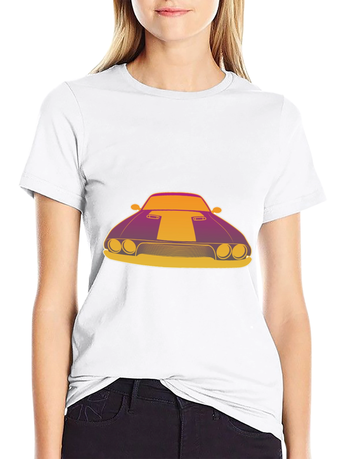 Retro Muscle Car Graphic T-Shirt - Black