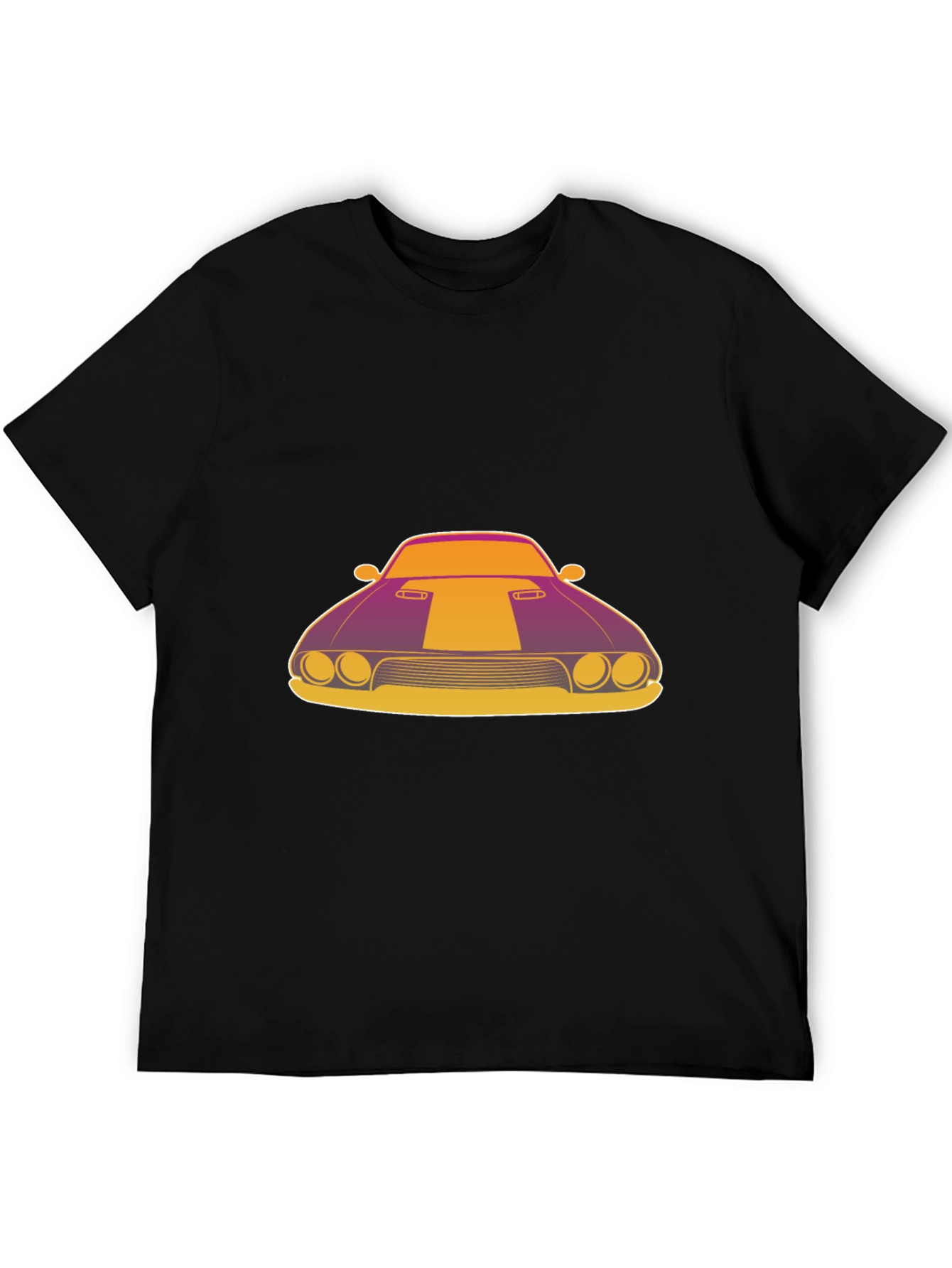 Retro Muscle Car Graphic T-Shirt - Black