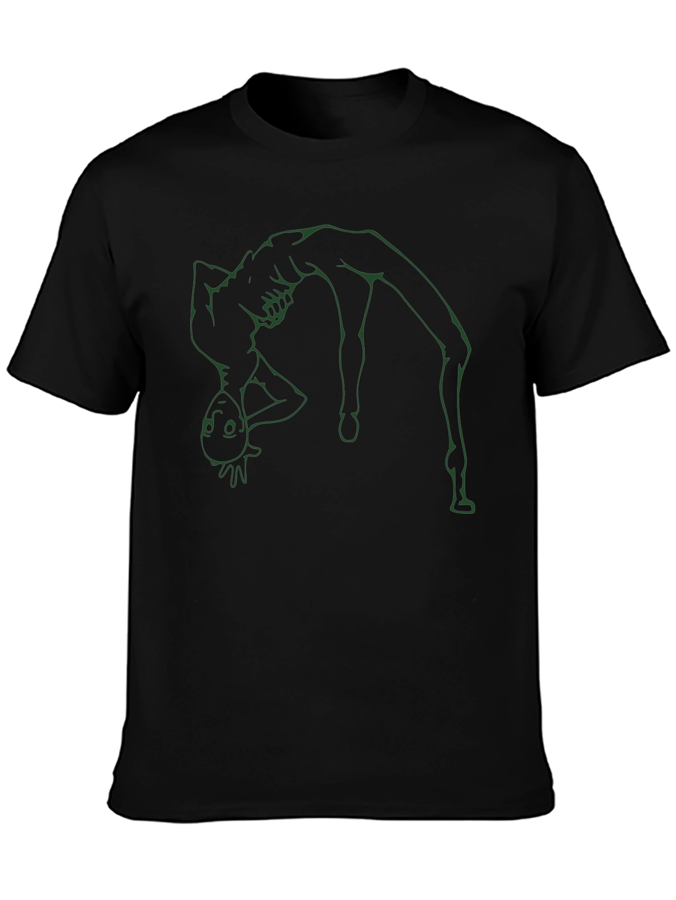 Alien Backbend T-Shirt - Black Graphic Tee