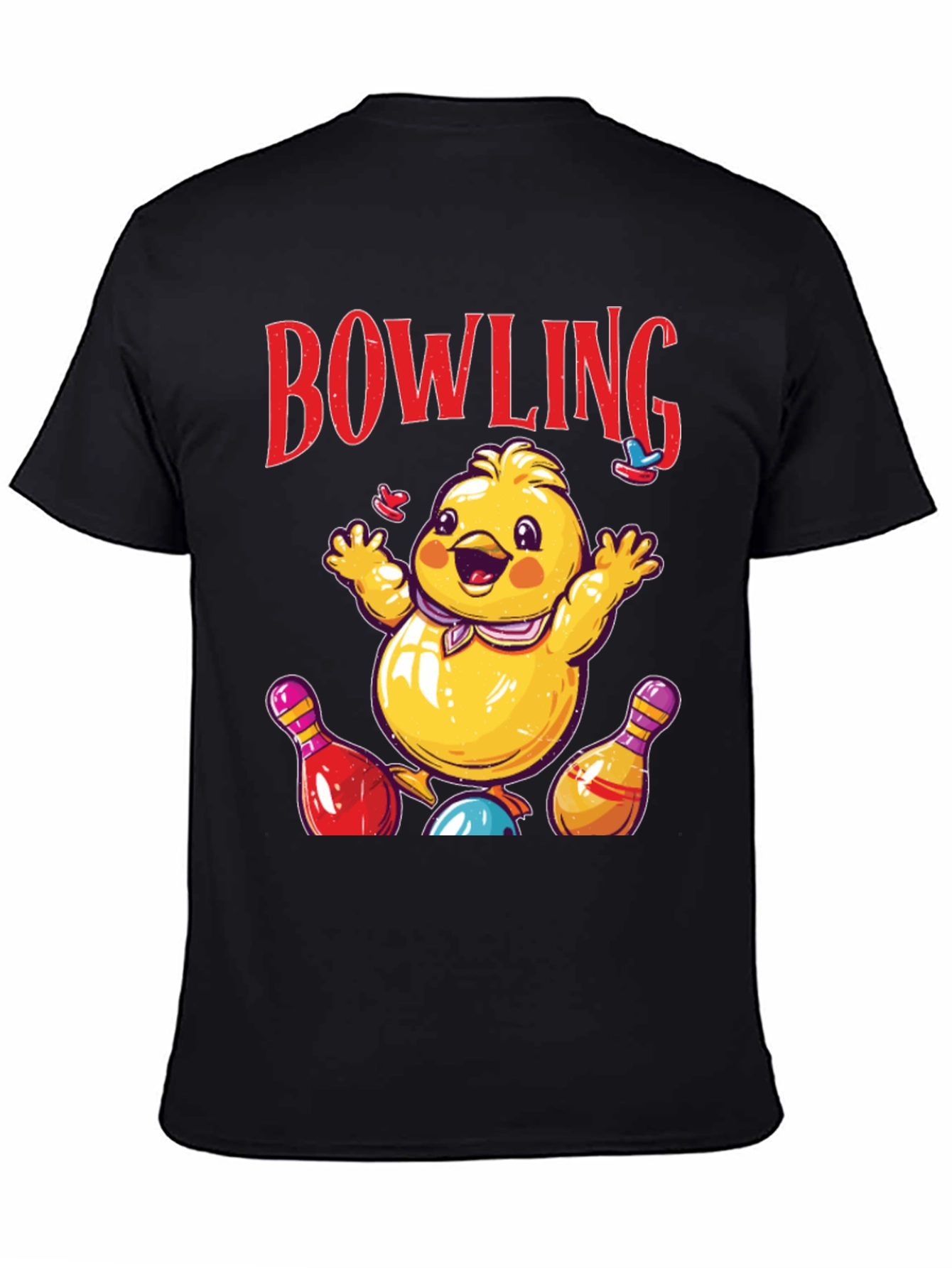 Bowling Chick Graphic Tee - Strike a Pose!