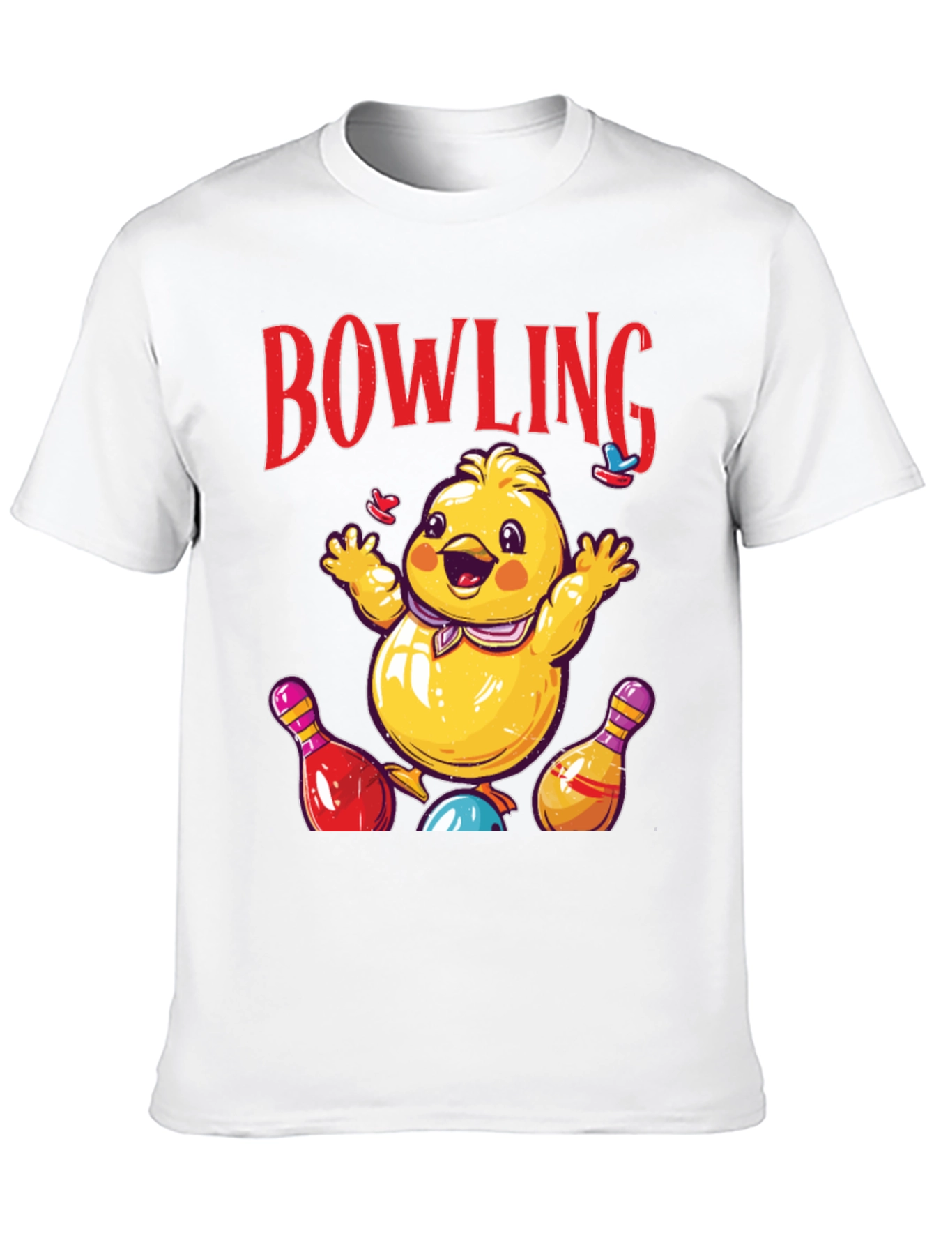 Bowling Chick Graphic Tee - Strike a Pose!