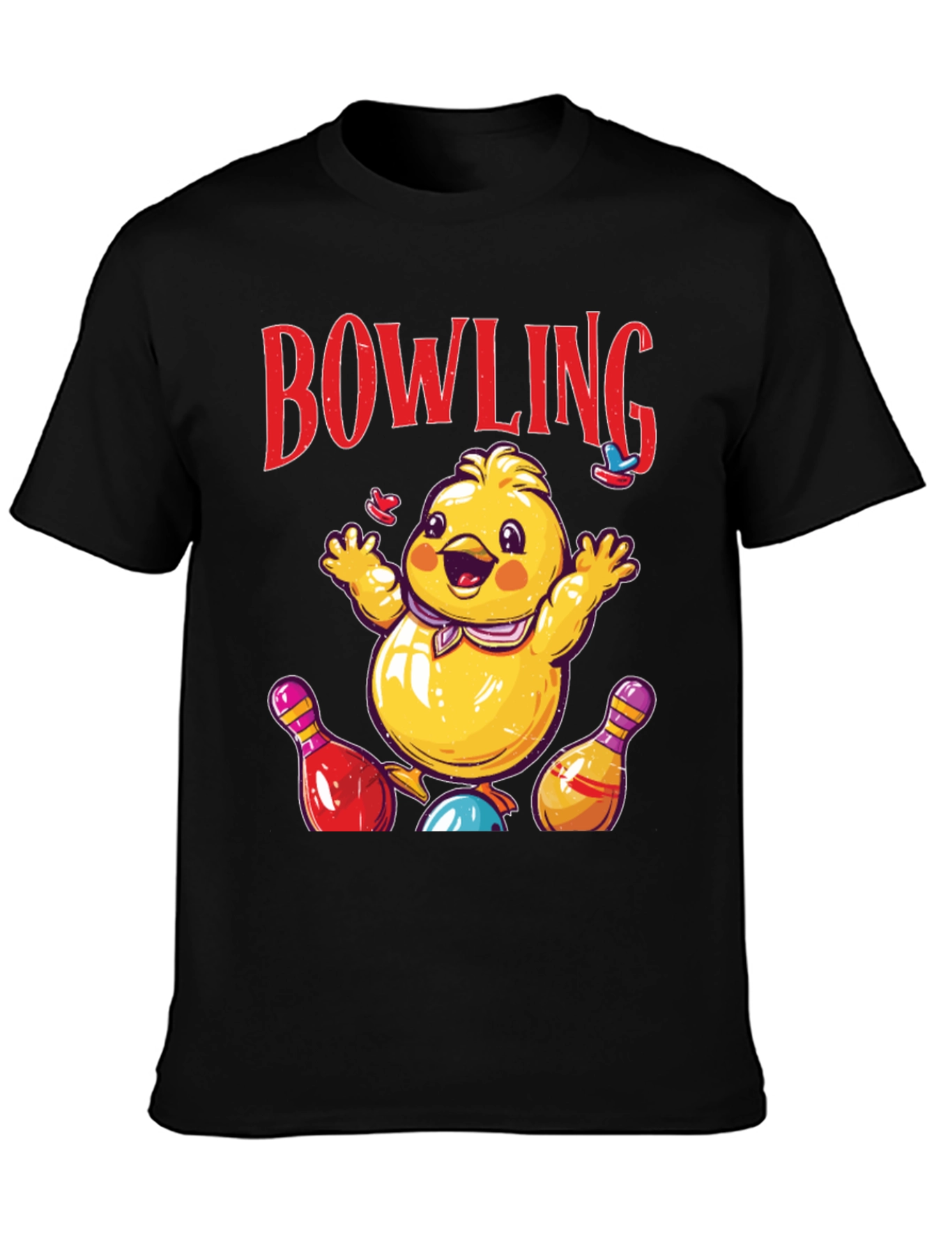 Bowling Chick Graphic Tee - Strike a Pose!