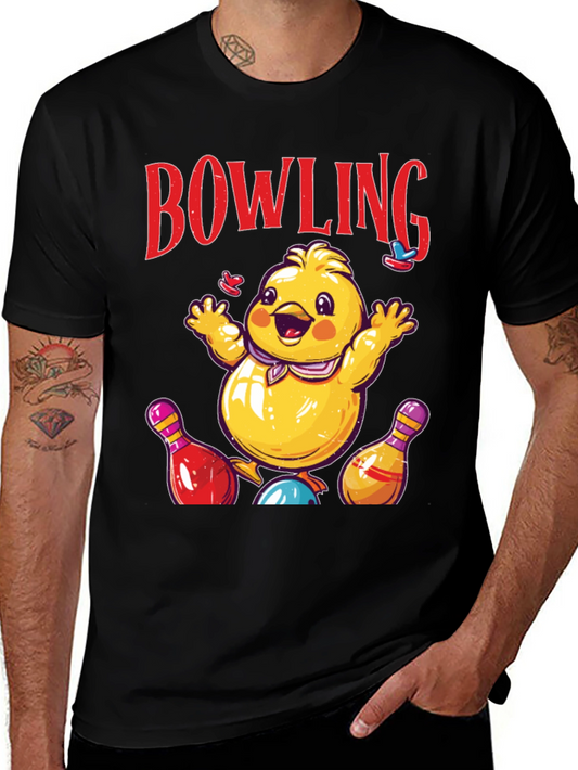 Bowling Chick Graphic Tee - Strike a Pose!