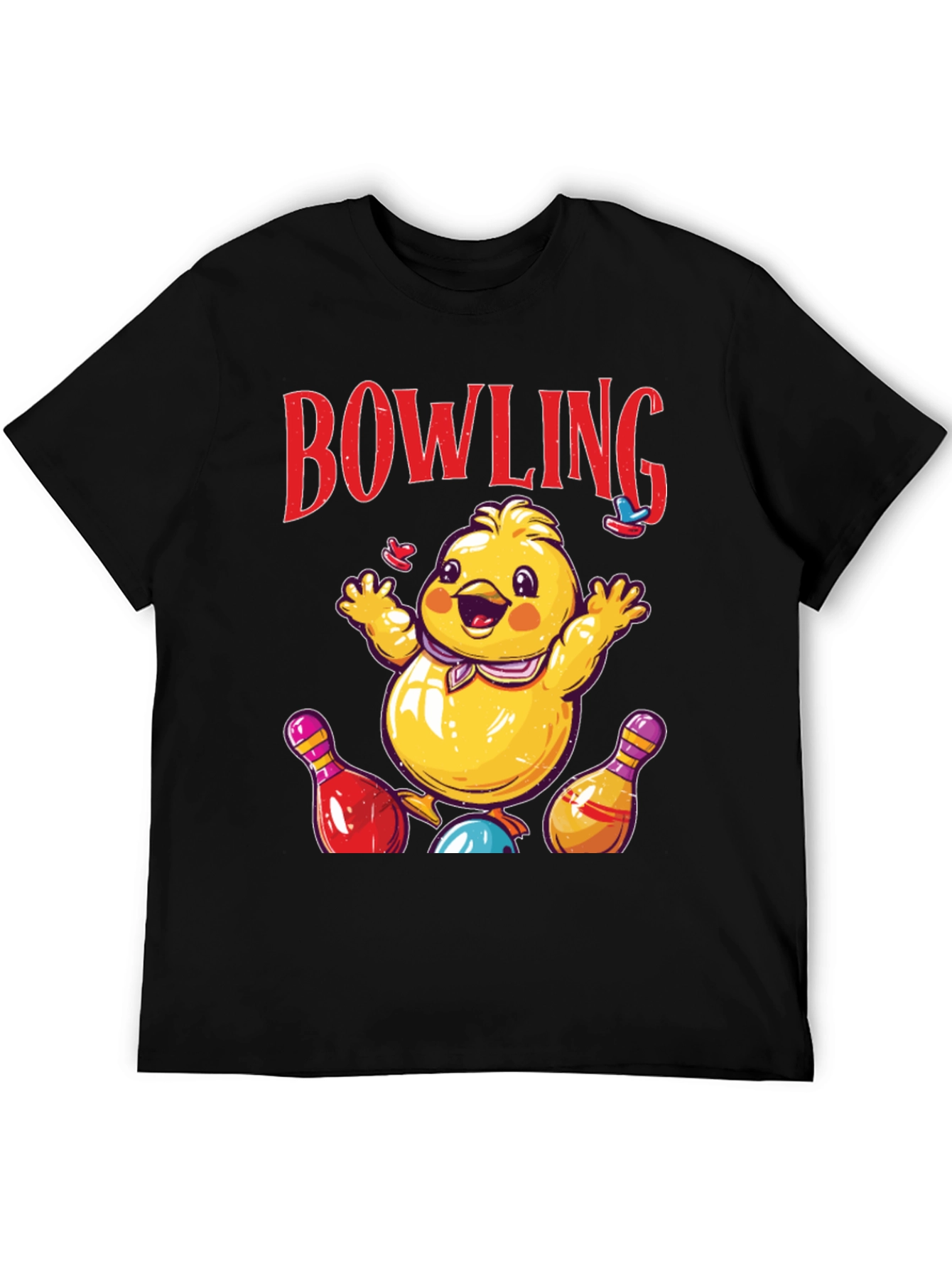 Bowling Chick Graphic Tee - Strike a Pose!