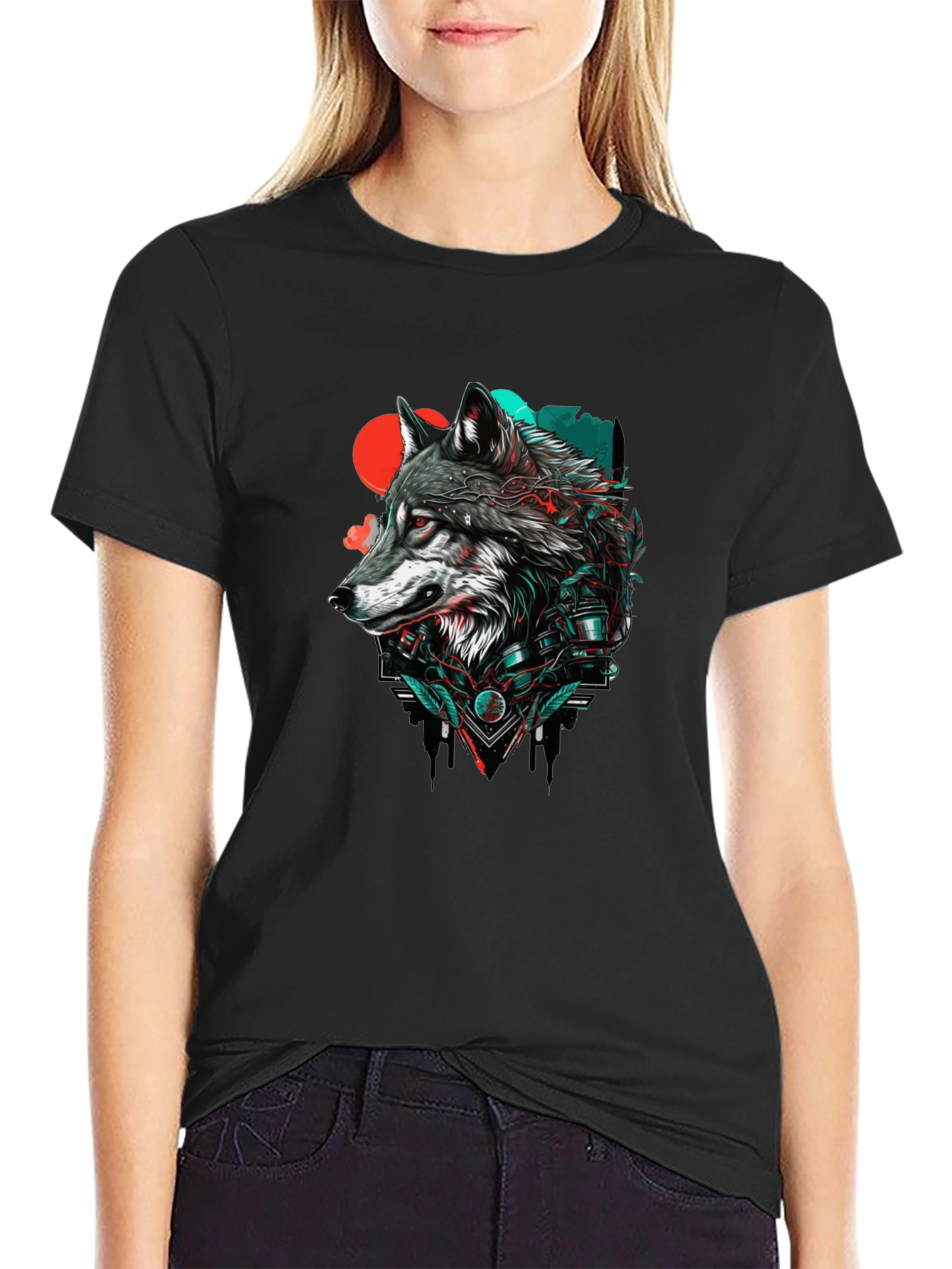 Wolf Graphic Print Tee - Stylish Streetwear