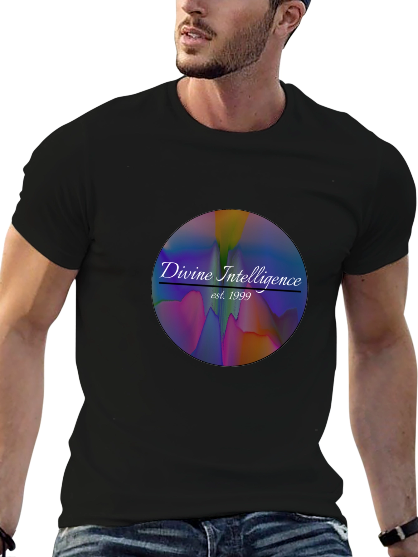 Divine Intelligence Black T-Shirt - Retro 1999 Design