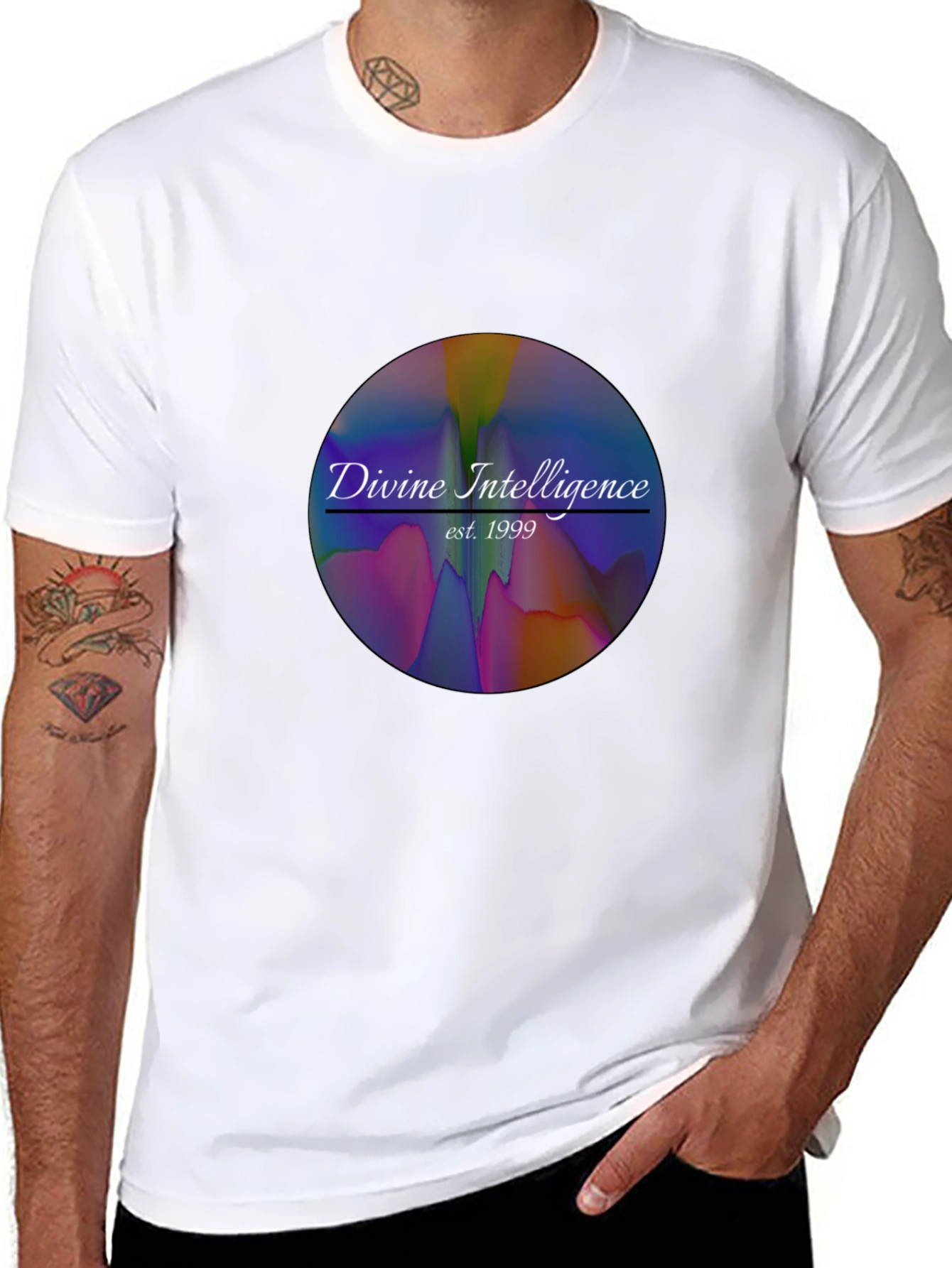 Divine Intelligence Black T-Shirt - Retro 1999 Design