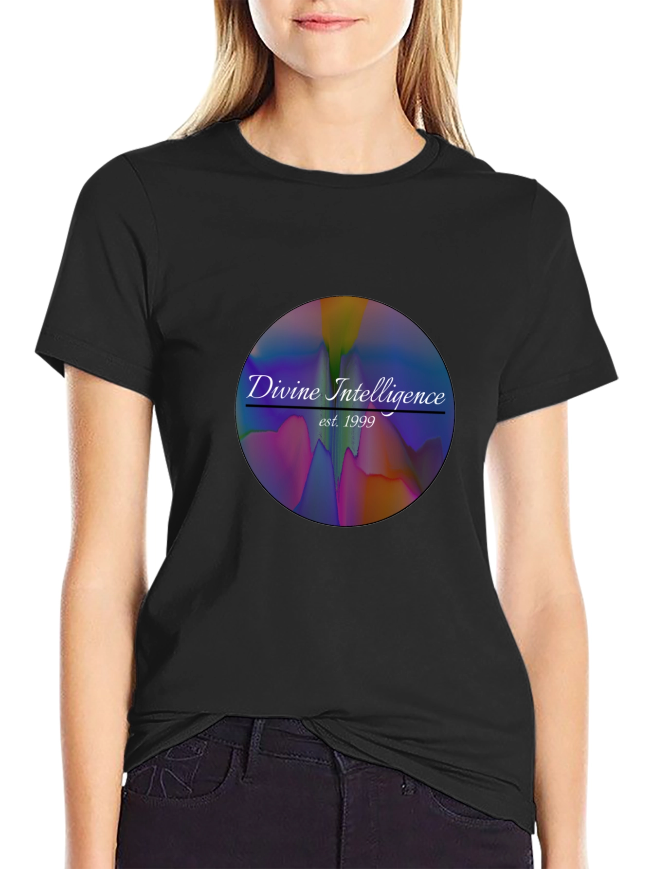 Divine Intelligence Black T-Shirt - Retro 1999 Design