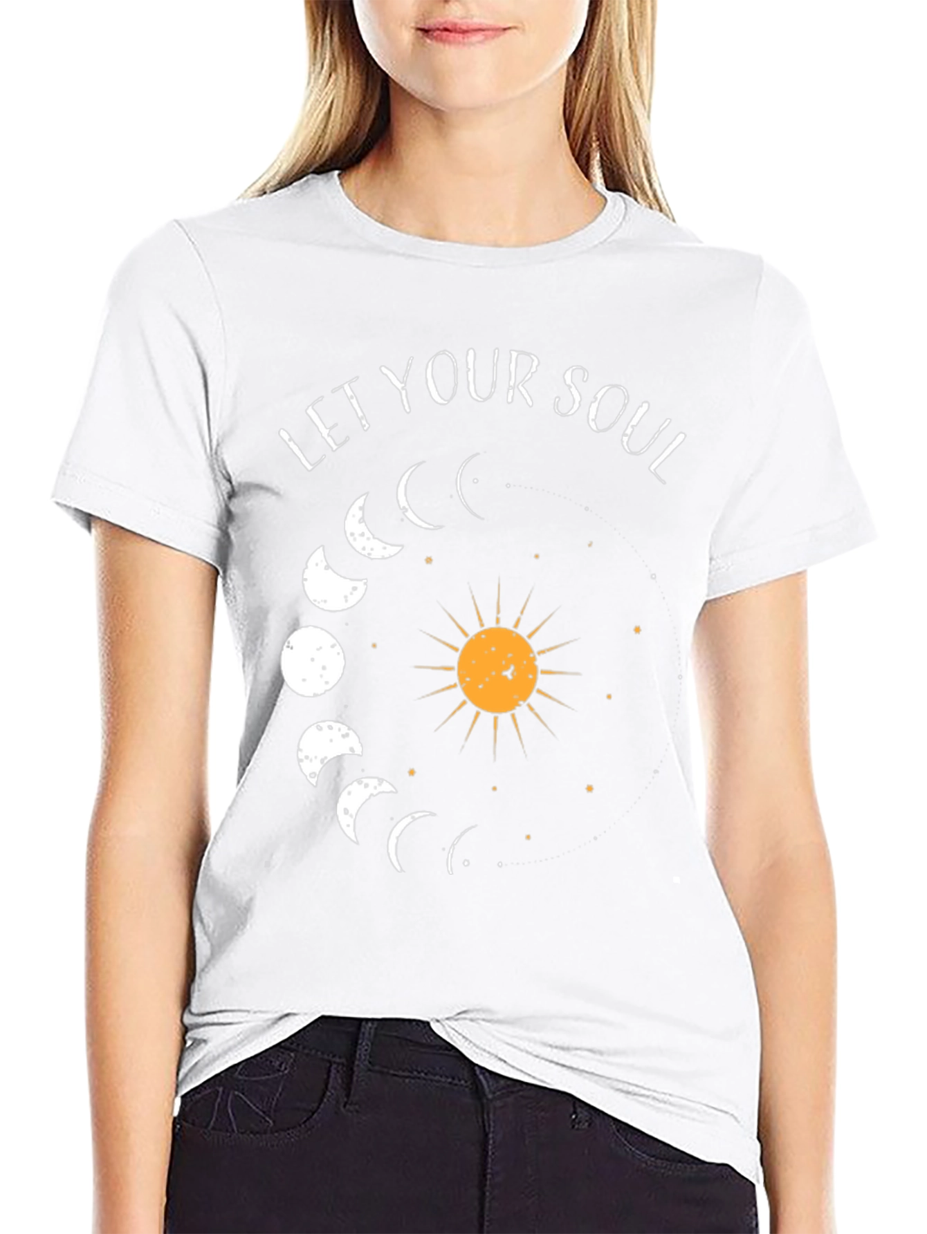 Let Your Soul Shine T-Shirt - Celestial Moon Phases
