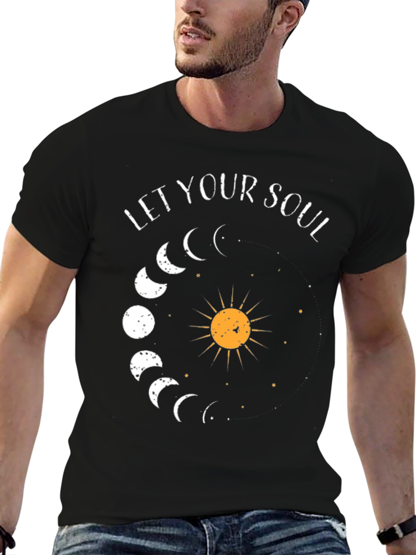 Let Your Soul Shine T-Shirt - Celestial Moon Phases